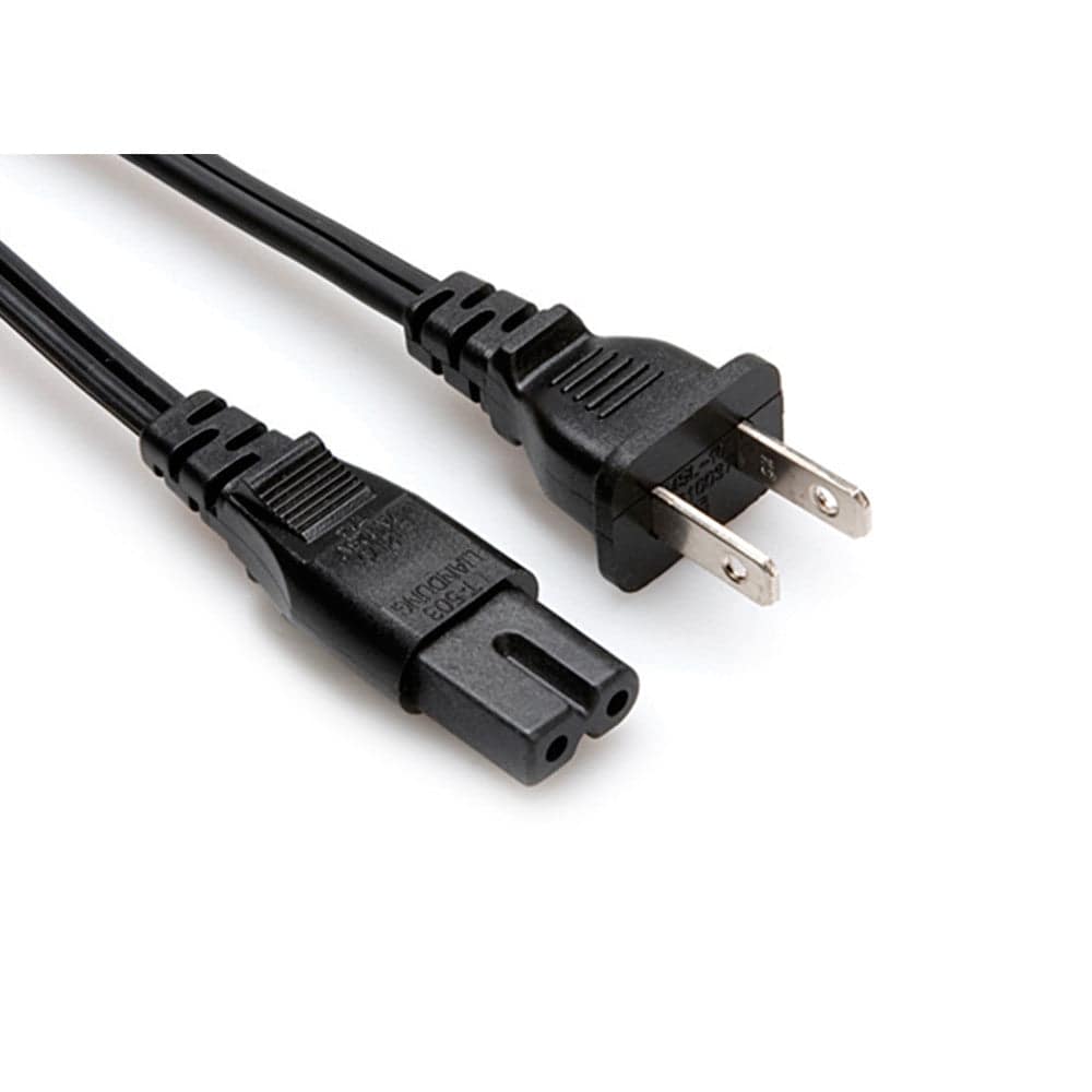 Hosa IEC Cable - IECF C7 Polarized to 1-15P EdisonM, 8' - PWP-461