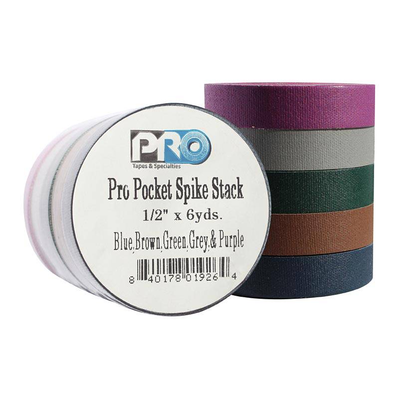 Pro Gaff Spike Stacks Pocket Size 1/2" x 6yd, 5 Dark Colors