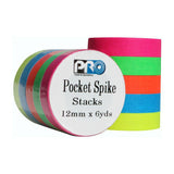 Pro Gaff Spike Stacks Pocket Size 1/2" x 6yd, 5 Fluorescent Colors