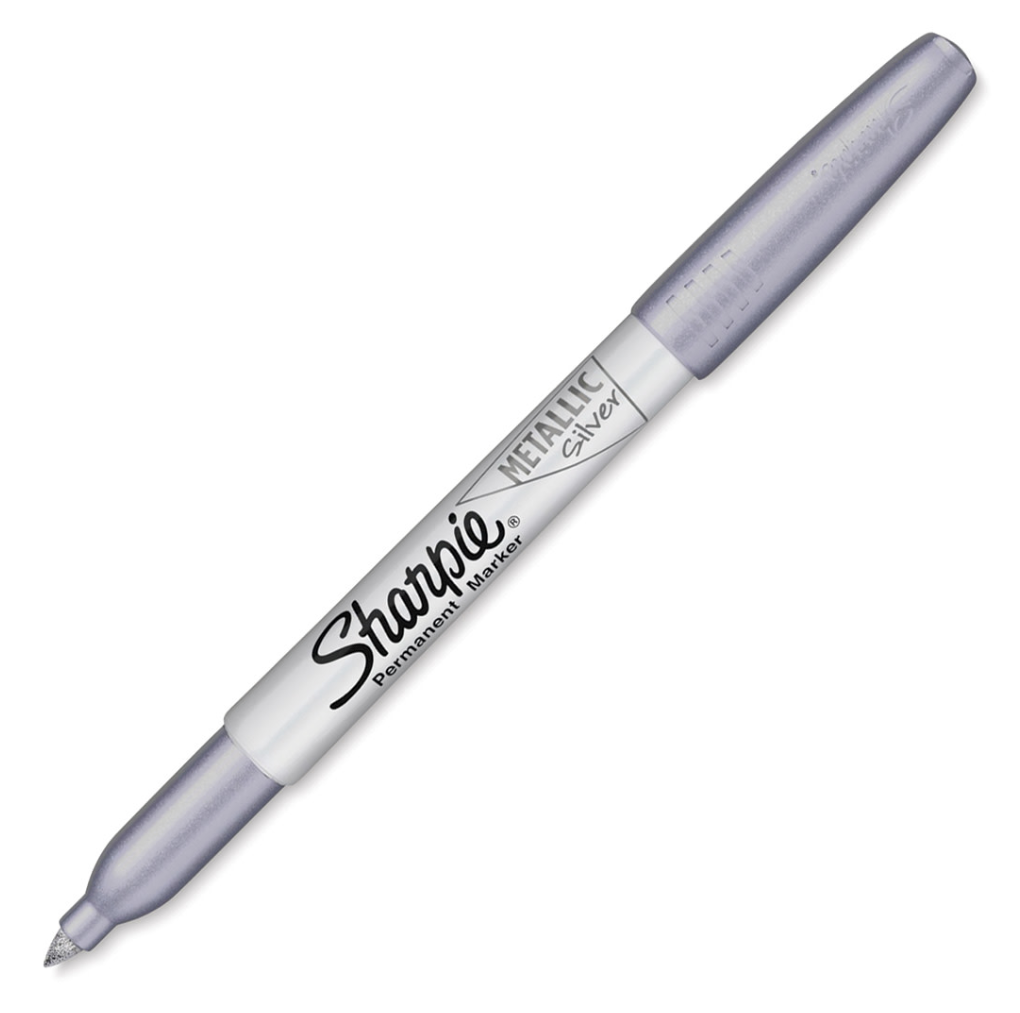 Sharpie Metallic Permanent Marker, Fine Point, Silver - SILVER