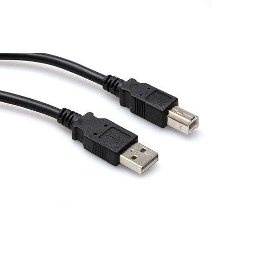 Hosa USB Cable - Type A to Type B, USB 2.0, 5' - USB-205AB