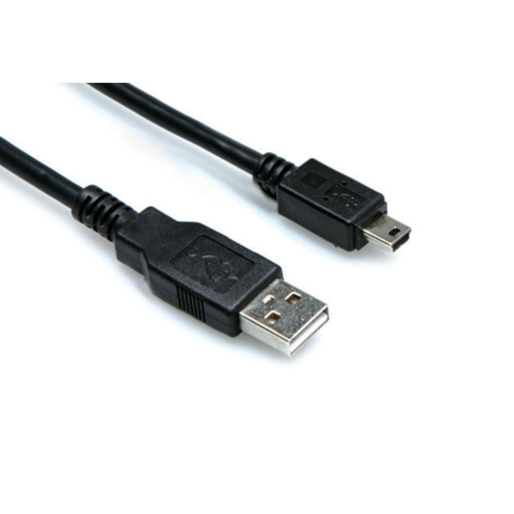 Hosa USB Cable - Type A to Mini B, USB 2.0, 6' - USB-206AM