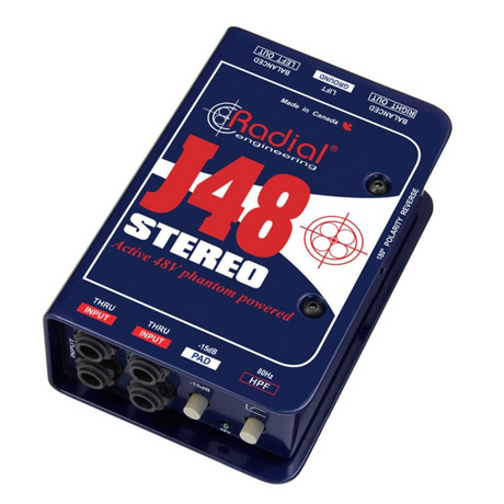 Radial Engineering J48 Phantom Powered Stereo Active Direct Box - J48 Stereo