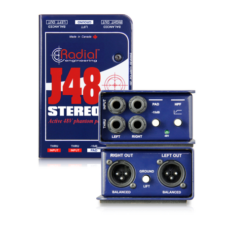 Radial Engineering J48 Phantom Powered Stereo Active Direct Box - J48 Stereo