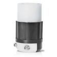 Leviton 15 Amp Straight Blade Plug, Black - 2813