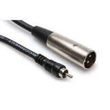 Hosa RCAM to XLR3M Adaptor Cable, 5' - XRM-105