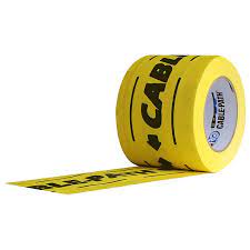 Pro Gaff Cable Path Tape - 6" x 30yd, Yellow & Black with "Cable Path" Printed