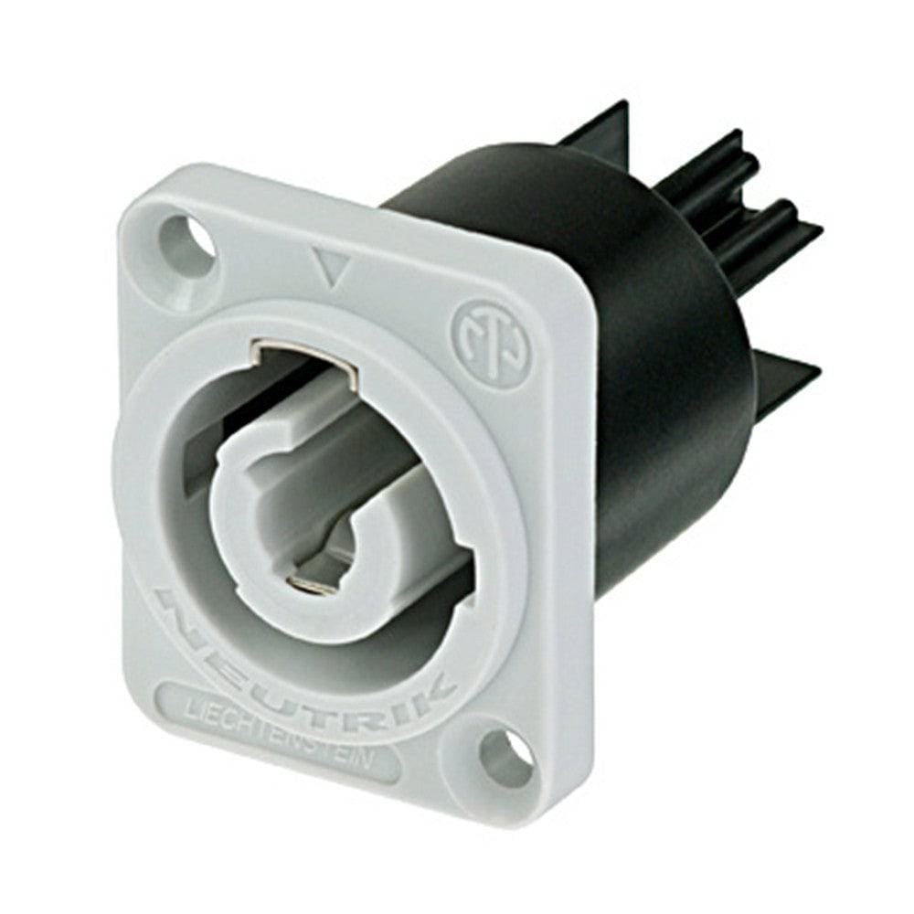 Neutrik powerCON Chassis Connector - Out, Gray - NAC3MPB