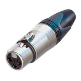 Neutrik 3 Pin Inline Female XLR Connector, Nickel/Silver - NC3FXX