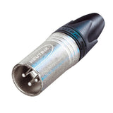 Neutrik 3 Pin Inline Male  XLR Connector, Nickel/Silver - NC3MXX