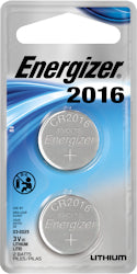 Energizer 2016 Coin Battery, Lithium, 2 Pack