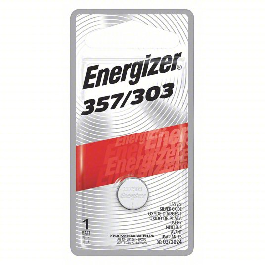 Energizer 357 Coin Battery, Silver Oxide, 1 Pack