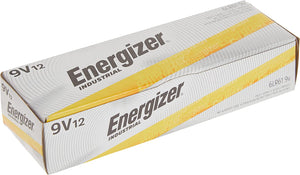 Energizer Industrial 9 Volt Batteries, 12 Pack