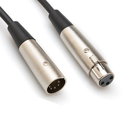 Hosa DMX Adaptor, XLR3F to XLR5M, 110-ohm Cable, 6" - DMX-106 - Neon Production Supply