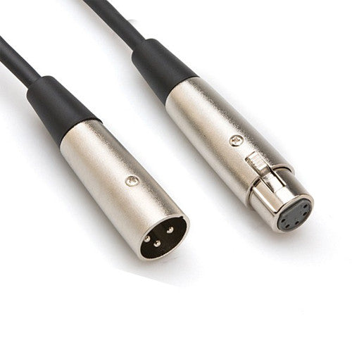 Hosa DMX Adaptor, XLR5F to XLR3M, 110-ohm Cable, 6" - DMX-306 - Neon Production Supply