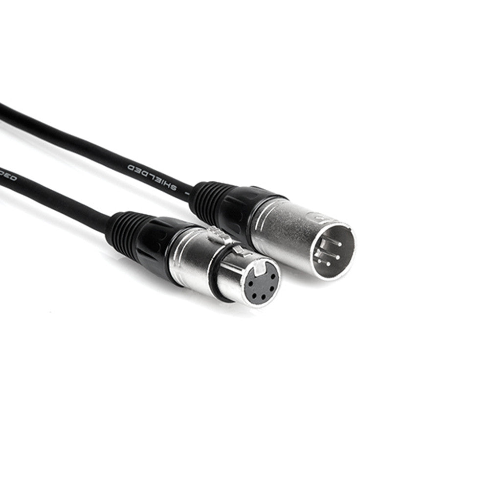 Hosa 5-Pin DMX Cable, XLR5F to XLR5M, 10' - DMX-510 - Neon Production Supply