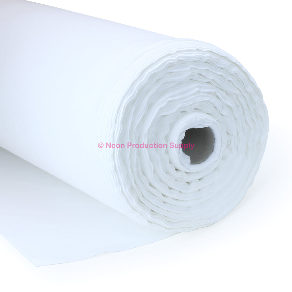 Duvetyne - 100yd x 54in Roll, 8oz, White - Neon Production Supply