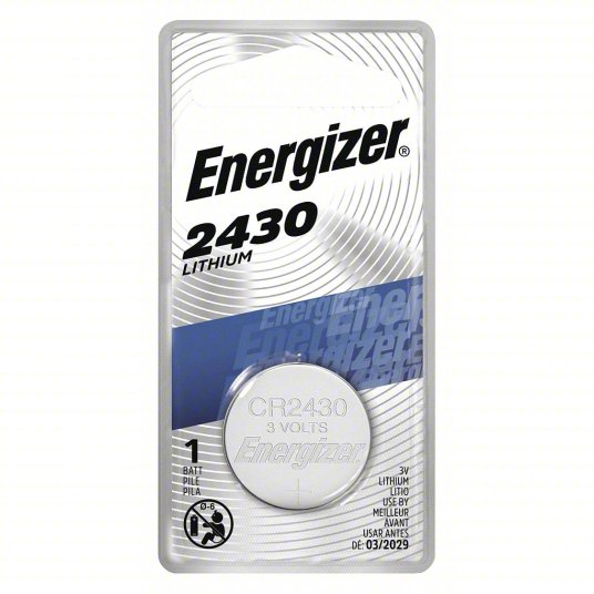 Energizer ECR 2430 Coin Battery, Lithium, 1 Pack