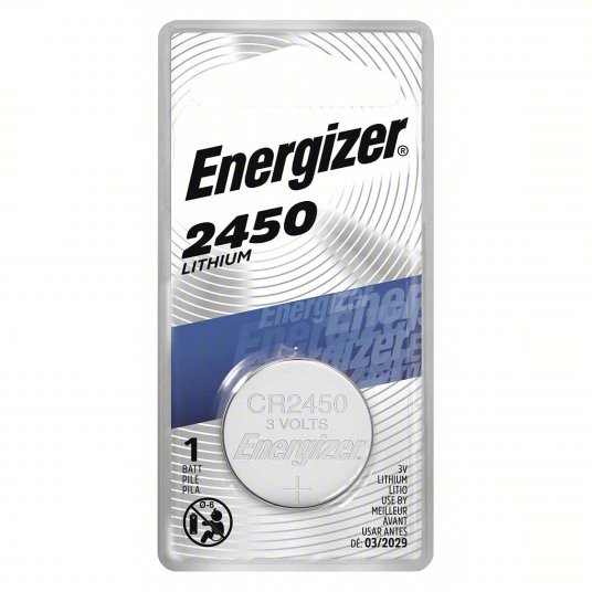 Energizer ECR 2450 Coin Battery, Lithium, 1 Pack