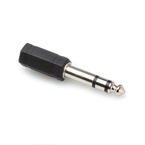 Hosa 3.5mm TRSF to 1/4" TRSM Headphone Adaptor, Inline - GPM-103 - Neon Production Supply