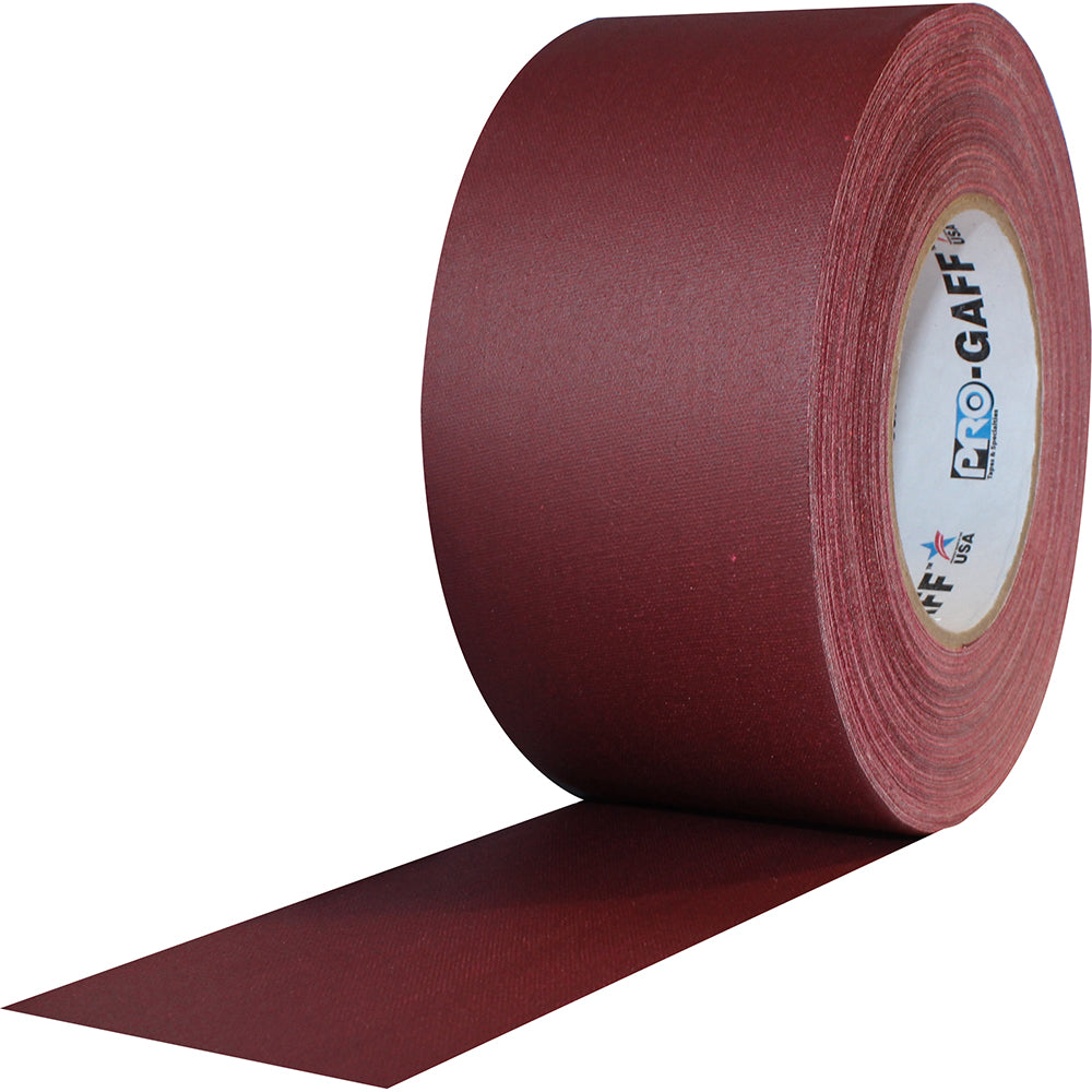 Pro Gaff Tape - 3" x 55yd, Burgundy - Neon Production Supply