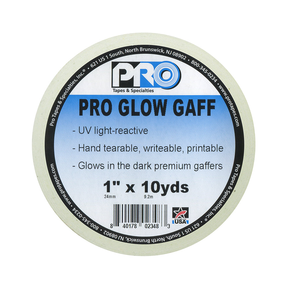 Pro Gaff Glow Tape - 1" x 10yd, Glow - Neon Production Supply