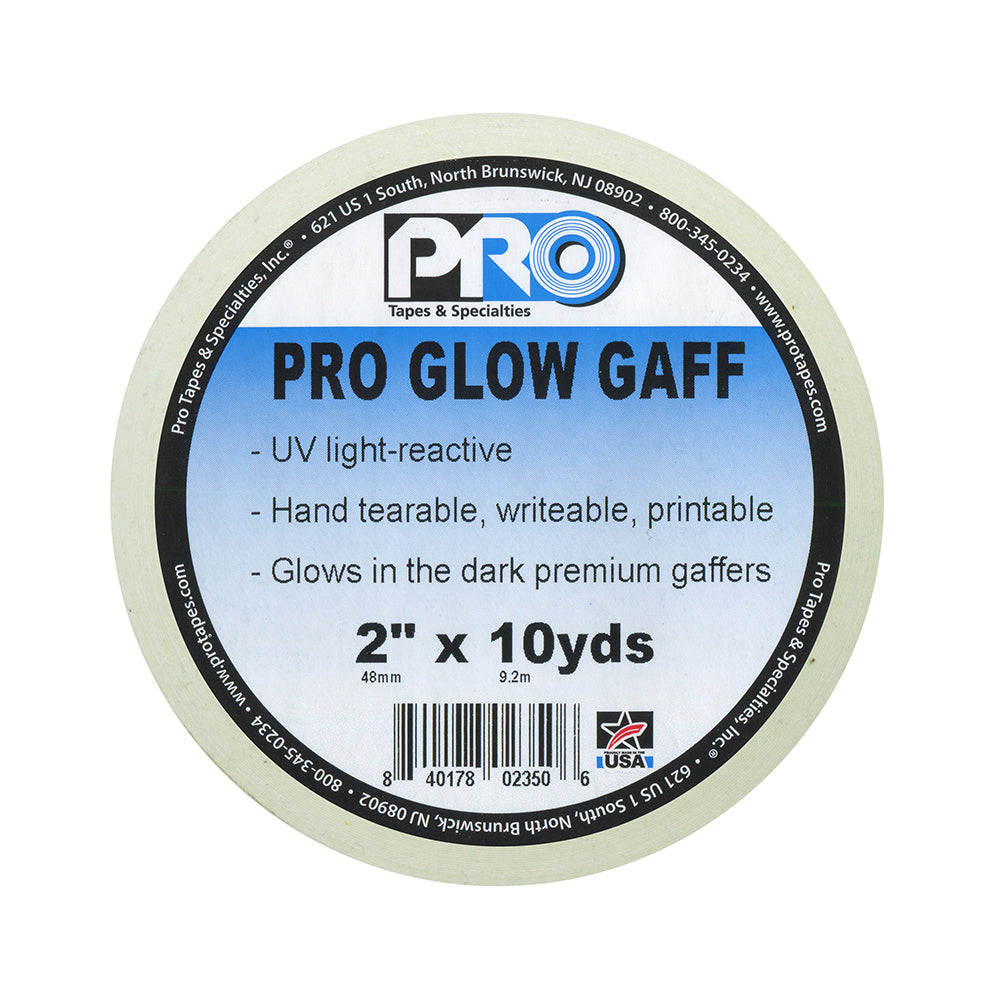 Pro Gaff Glow Tape - 2" x 10yd, Glow - Neon Production Supply