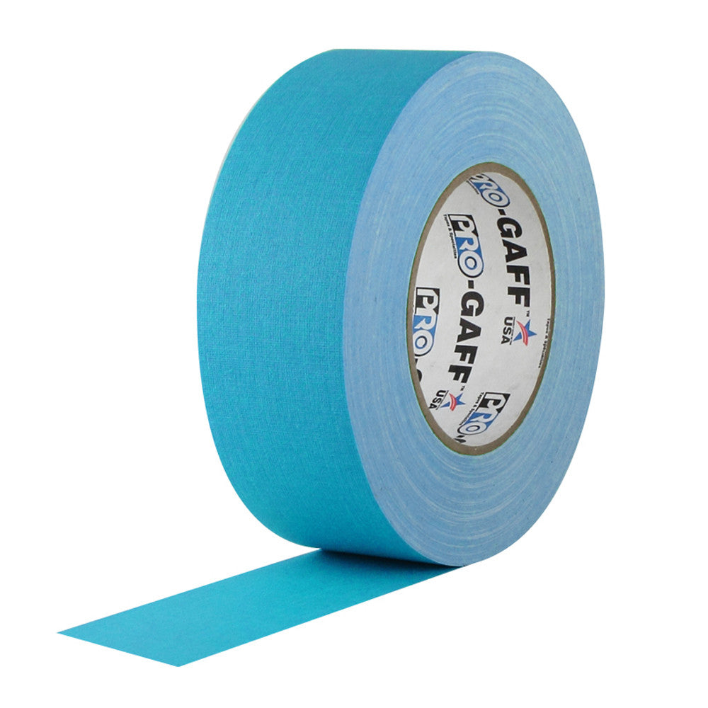 Pro Gaff Tape - 2" x 50yd, Fluorescent Blue - Neon Production Supply
