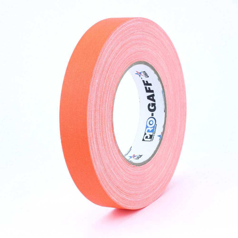 Pro Gaff Tape - 1" X 50yd, Fluorescent Orange - Neon Production Supply