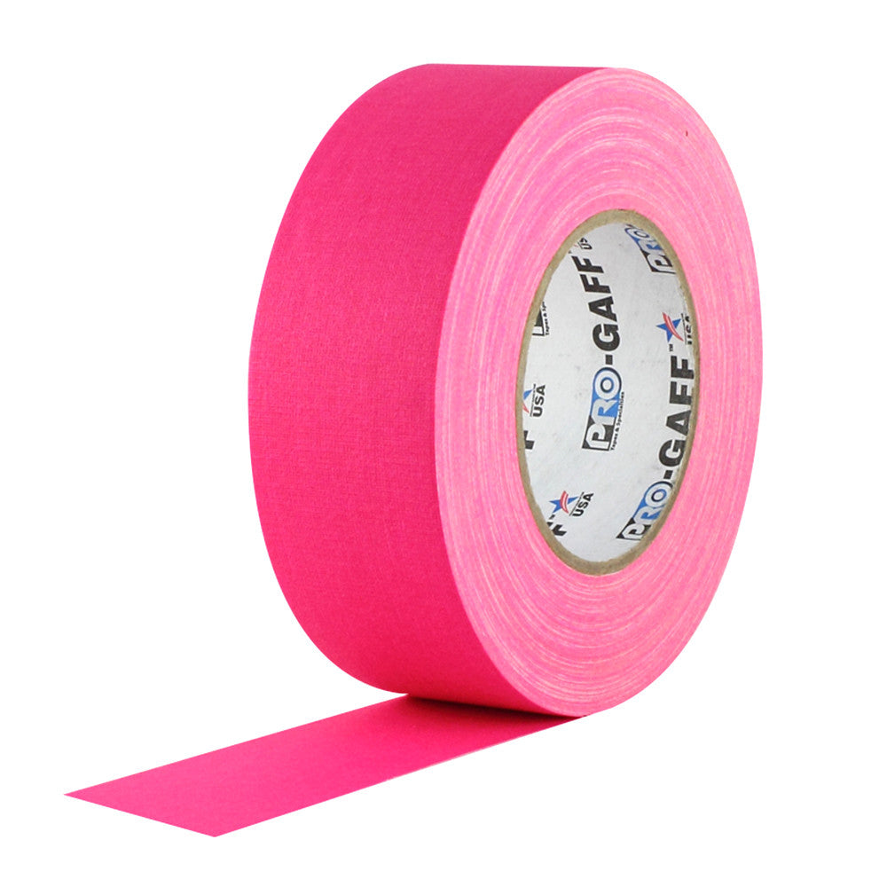 Pro Gaff Tape - 2" x 50yd, Fluorescent Pink - Neon Production Supply