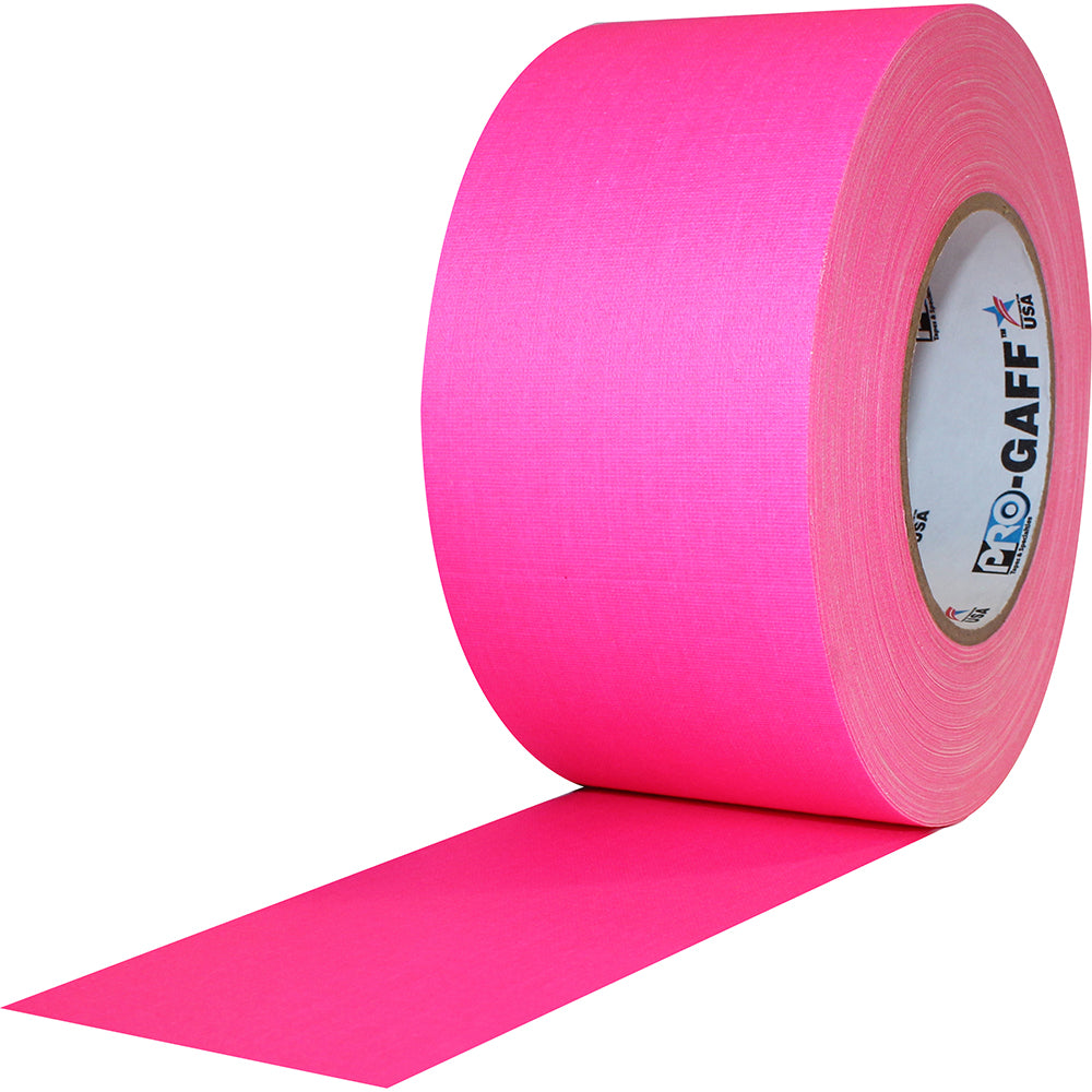 Pro Gaff Tape - 3" x 50yd, Fluorescent Pink - Neon Production Supply