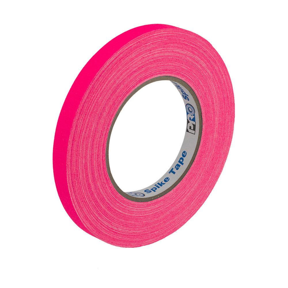 Pro Gaff Spike Tape - 1/2" x 45yd, Fluorescent Pink - Neon Production Supply