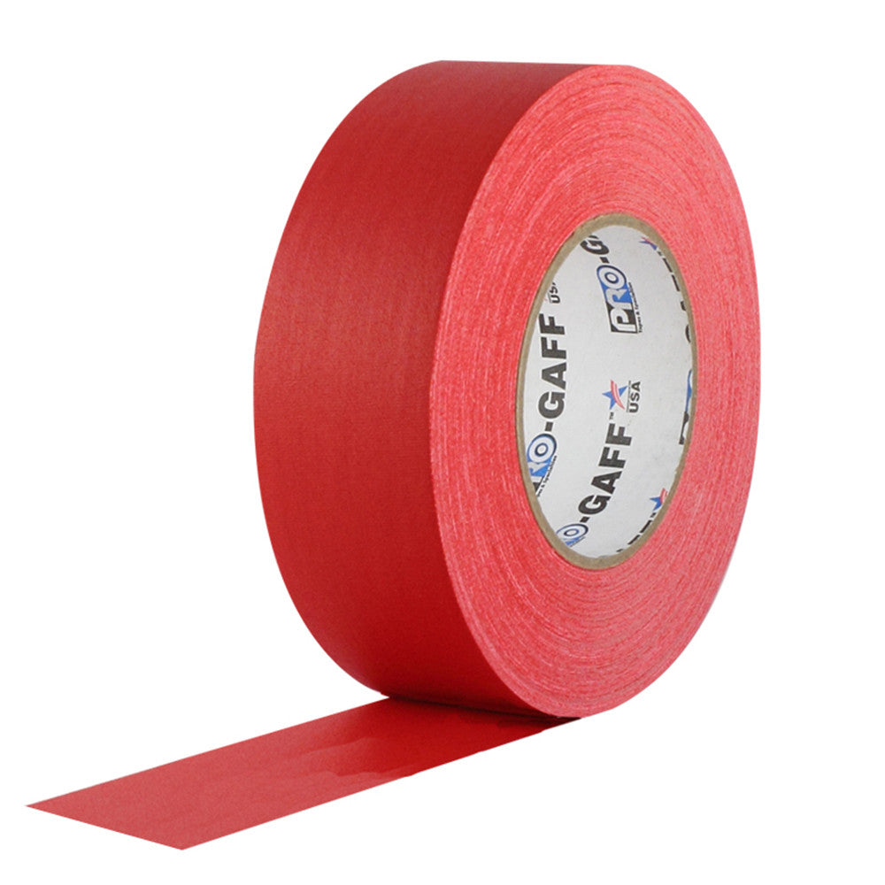 Pro Gaff Tape - 2" x 55yd, Red - Neon Production Supply