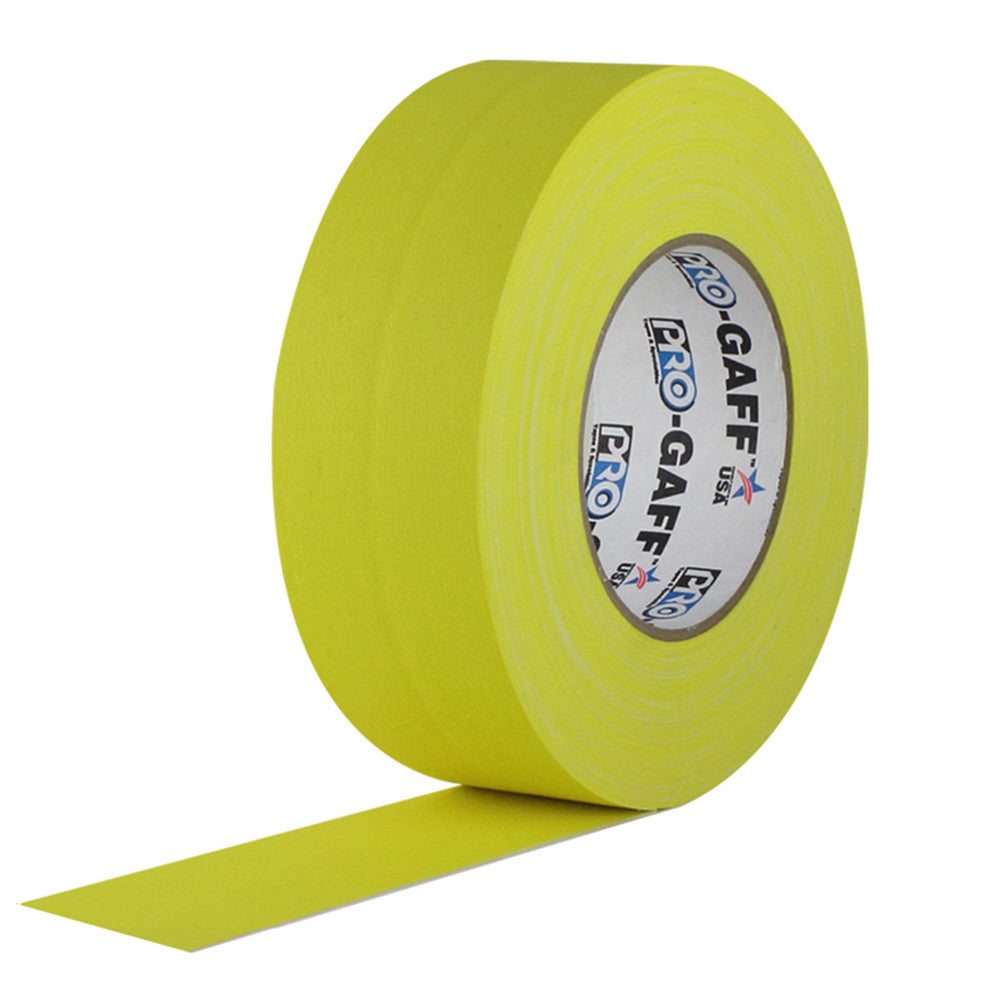 Pro Gaff Tape - 2" x 55yd, Yellow - Neon Production Supply