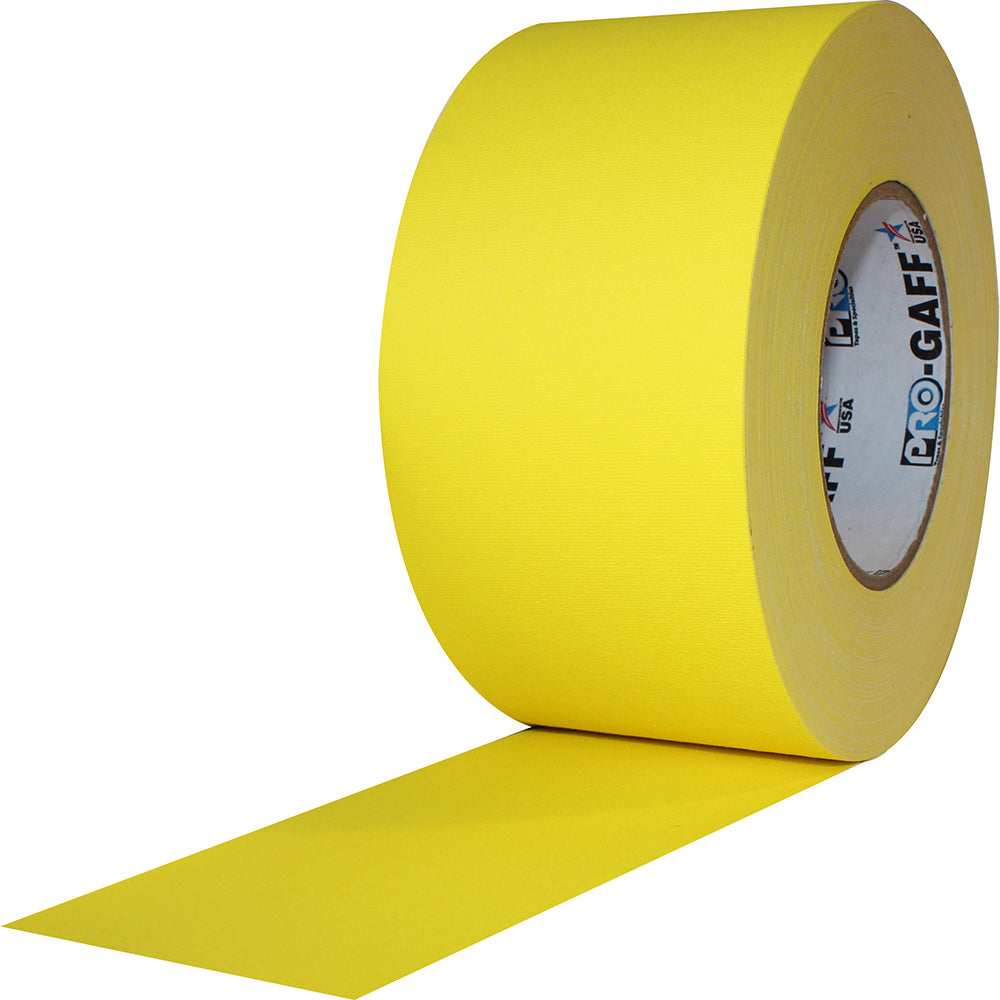 Pro Gaff Tape - 3" x 55yd, Yellow - Neon Production Supply