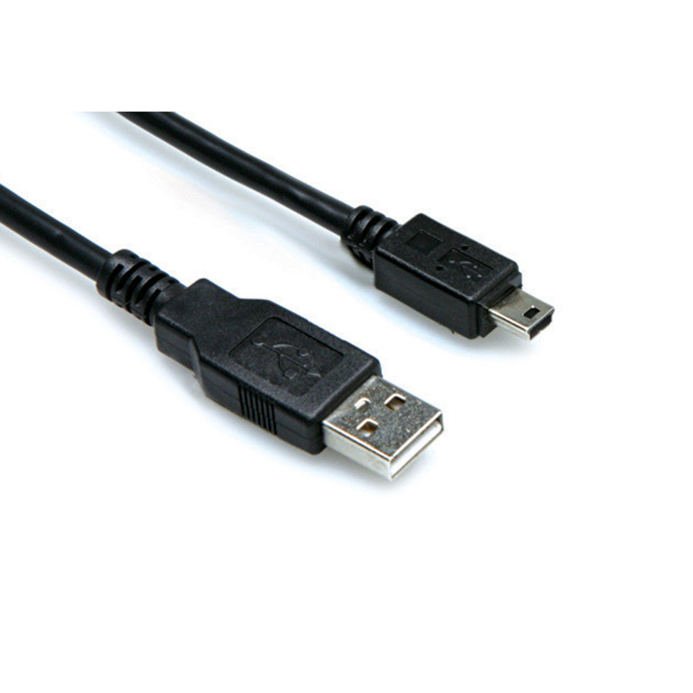 Hosa USB Cable - Type A to Mini B, USB 2.0, 6' - USB-206AM - Neon Production Supply