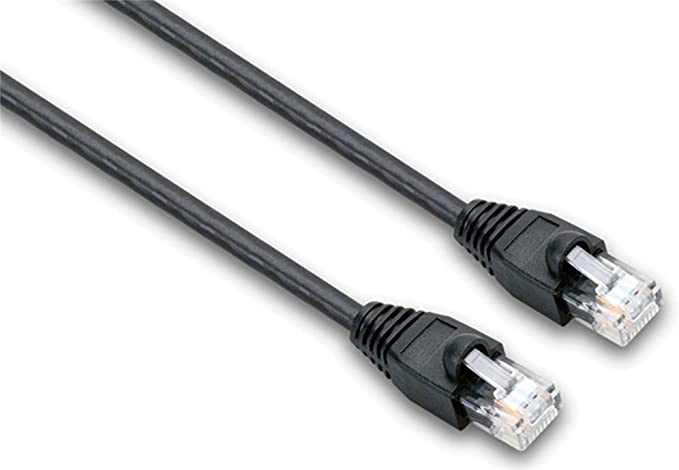 Hosa Cat 5e Cable - UTP, 350 Mhz, Black, 1' - CAT-501BK