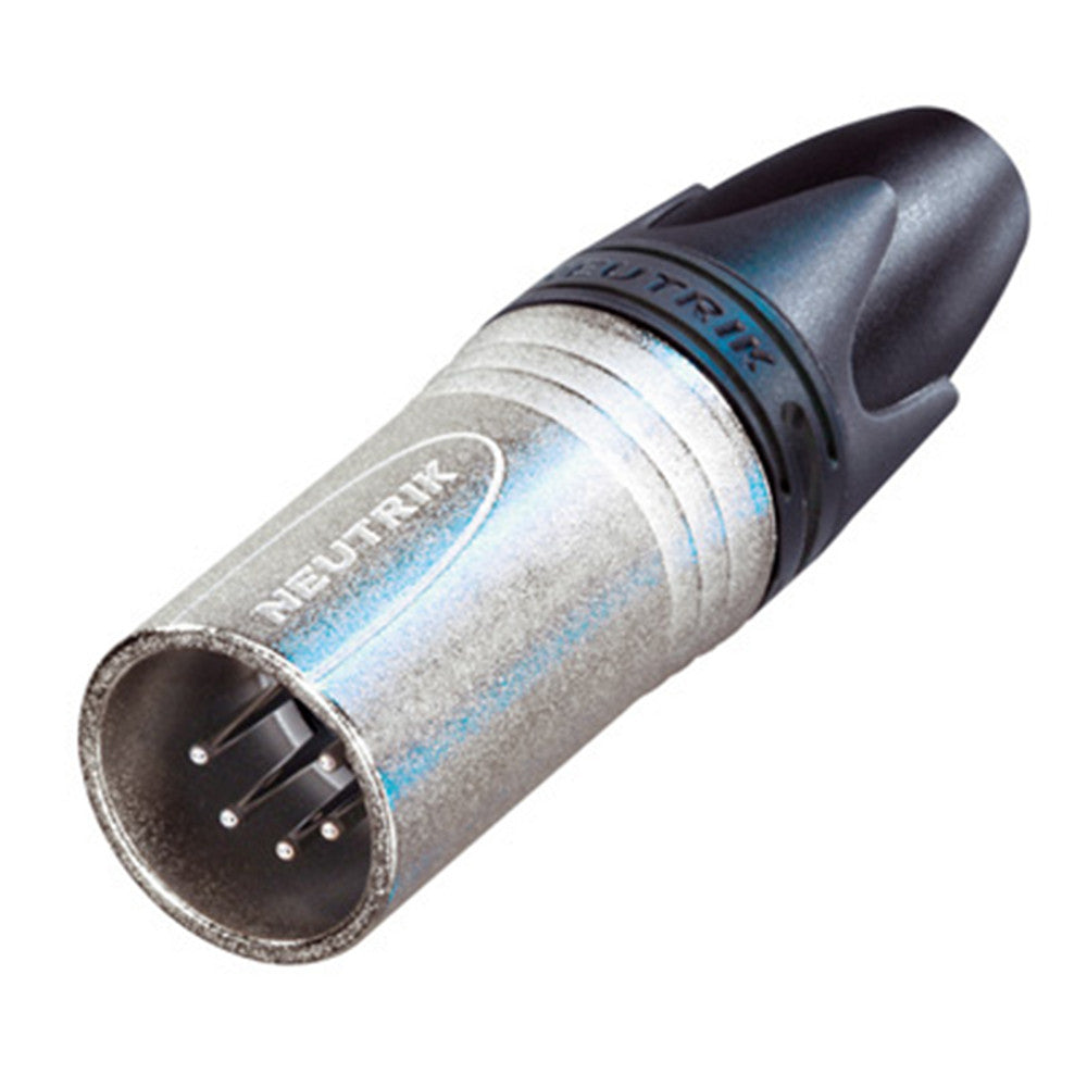Neutrik 5 Pin Inline Male XLR Connector, Nickel/Silver - NC5MXX - Neon Production Supply