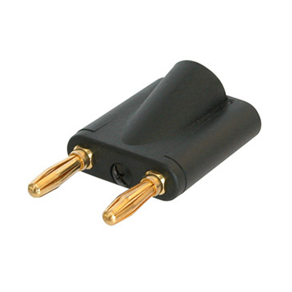 Rean/Neutrik Dual Banana Plug - for 6-10mm Cable OD, Black - NYS508-B - Neon Production Supply